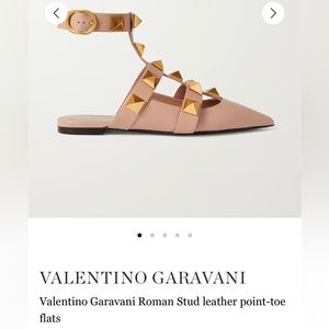 Valentino Garavani Roman Stud Pointed Toe Flat